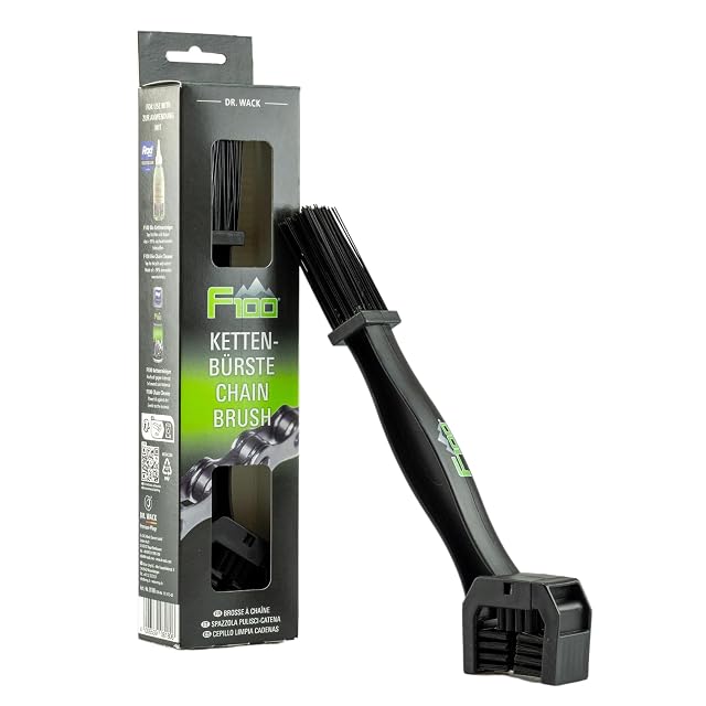 Brosse à chaîne de vélo Dr. Wack F100 avec ses deux têtes