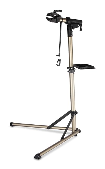 Pied d'atelier vélo CXWXC CXR10 en aluminium avec un VTT monté dessus