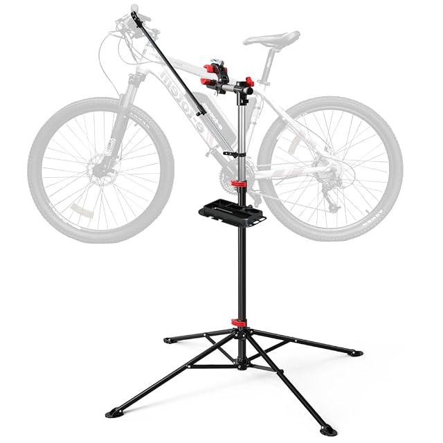 Pied d'atelier VOUNOT avec plateau à outils magnétique et bras télescopique de cintre