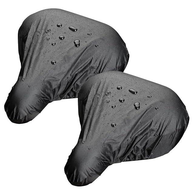 Couvre-selle imperméable Kasanni posé sur une selle de vélo