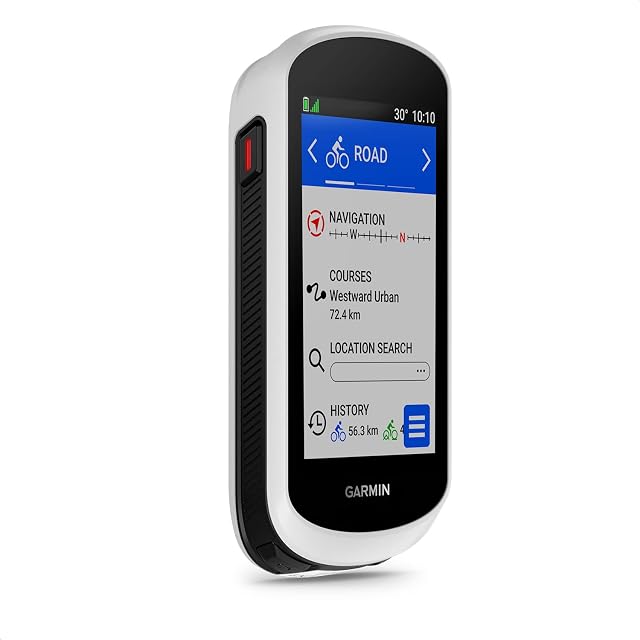 Compteur vélo Garmin Edge Explore 2 affichant un parcours sur son écran tactile de 3 pouces
