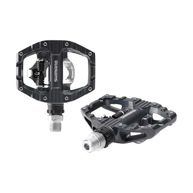 Pédale double face Shimano PD-EH500, mécanisme SPD et plateforme plate visibles