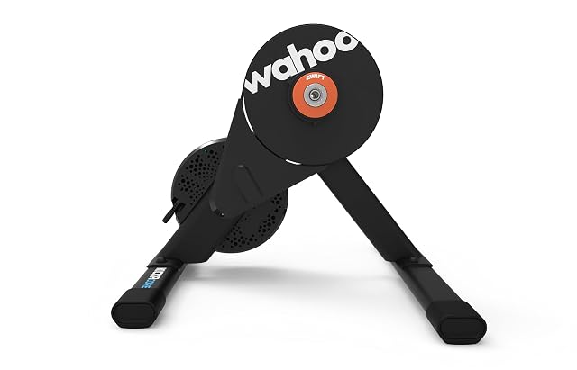 Home-trainer à transmission directe Wahoo KICKR CORE 2 avec un vélo monté sans roue arrière