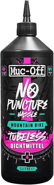 Flacon d'un litre de préventif tubeless Muc-Off No Puncture Hassle